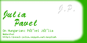 julia pavel business card